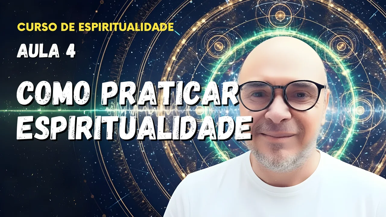 Professor Tibério Z na quarta aula do curso gratuito sobre como praticar espiritualidade