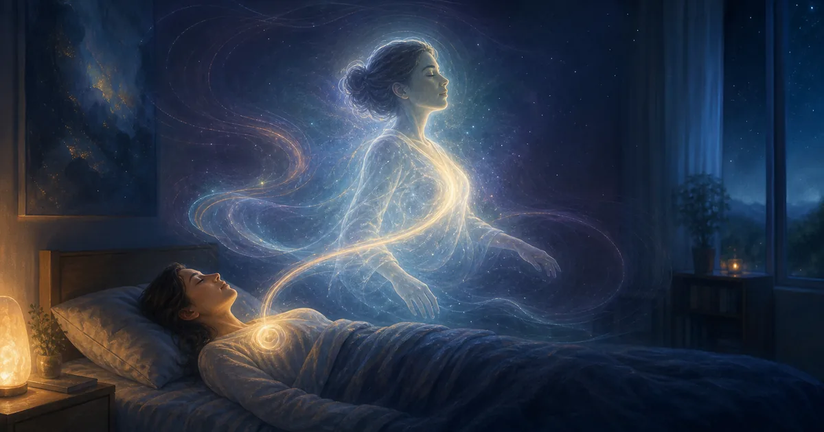 Corpo físico adormecido e corpo astral em transição durante a catalepsia projetiva