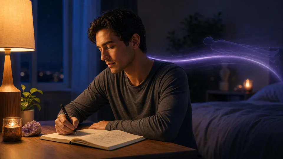 Caderno de registro da técnica de deslizamento para projeção astral