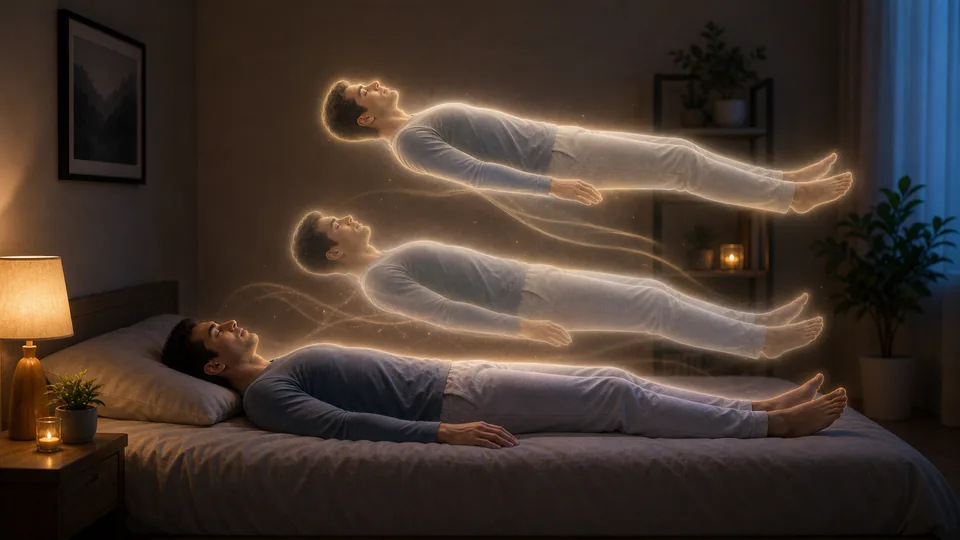 Etapas graduais da técnica de projeção astral da flutuação