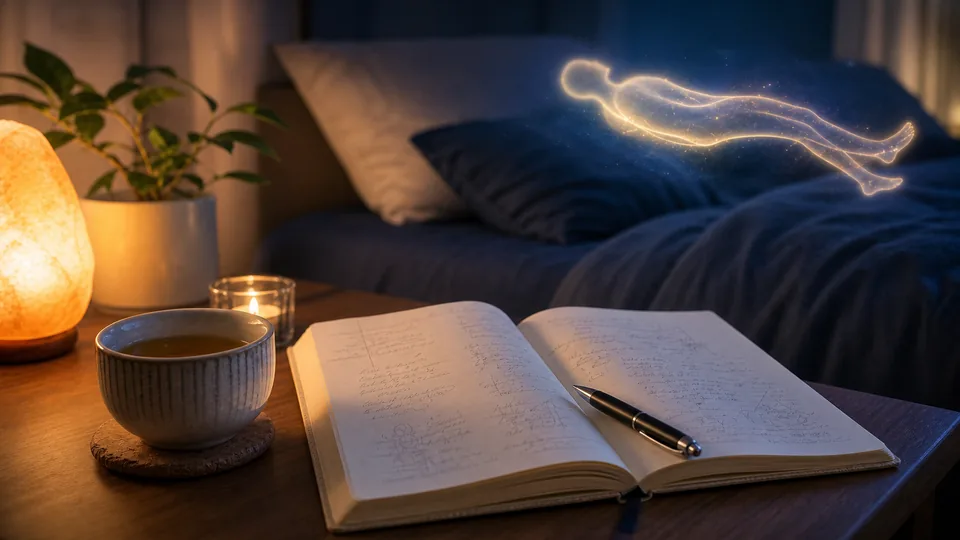 Caderno de registro da técnica de flutuação para projeção astral
