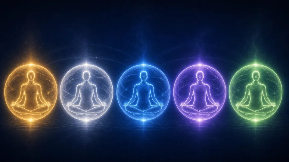 Cores de luz protetora para visualização antes da projeção astral