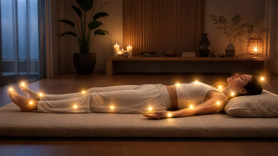 Relaxamento progressivo dos pés à cabeça para preparar a projeção astral
