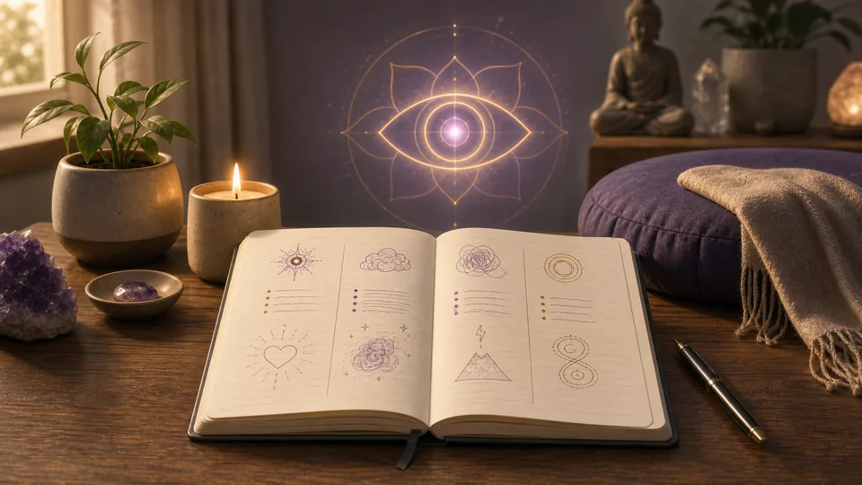 Diário espiritual para diferenciar intuição, imaginação, medo e pensamento repetitivo