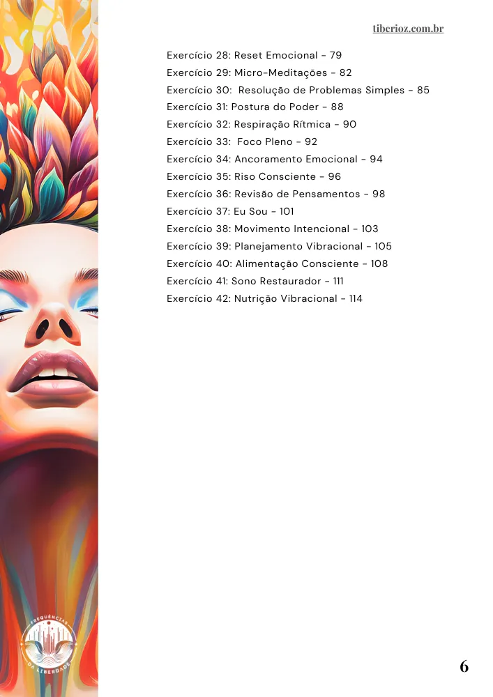 página interna do e-book 42 Exercícios Para Aumentar a Frequência Vibracional