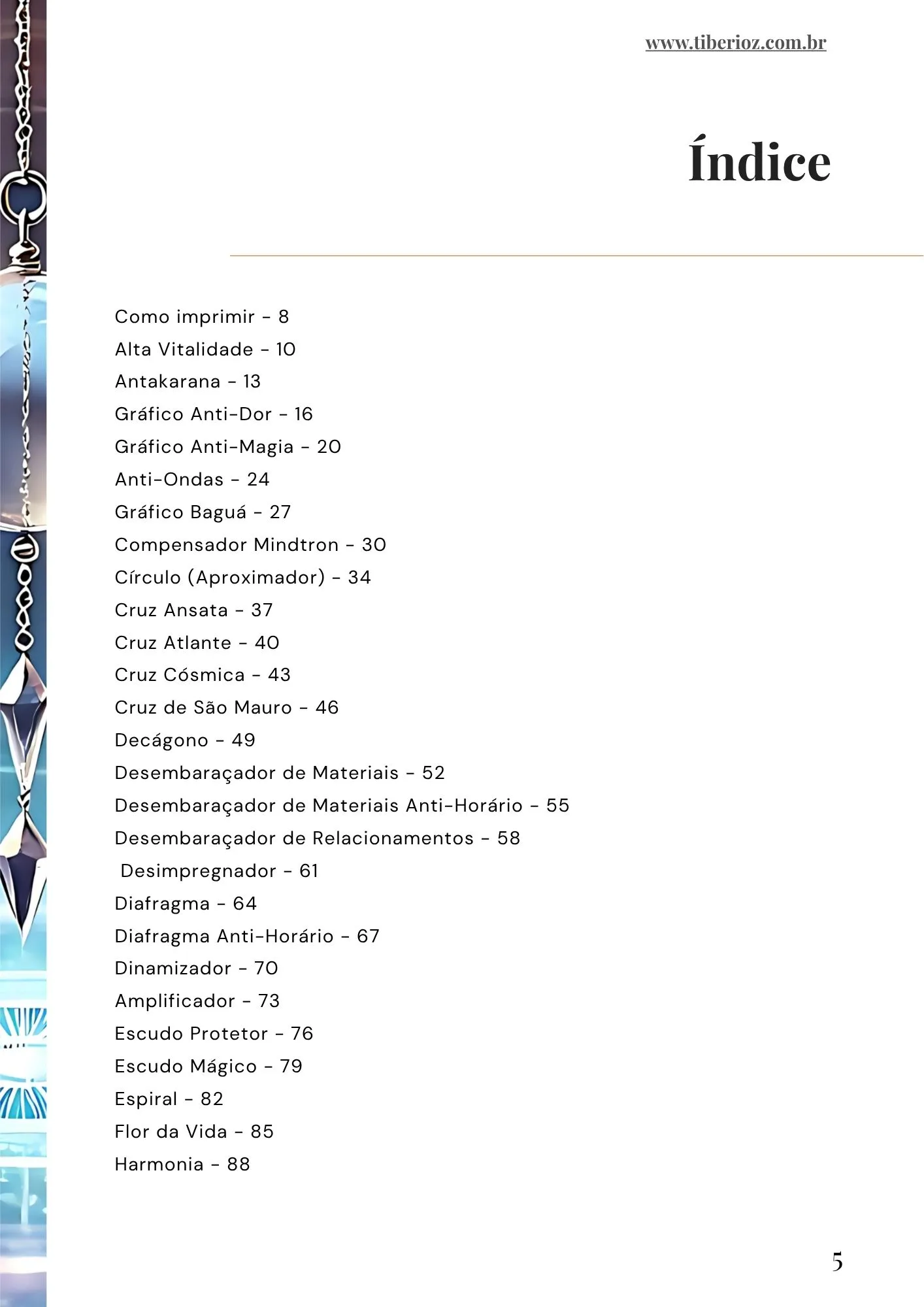 página interna do e-book 80 Gráficos de Radiestesia Para Impressão