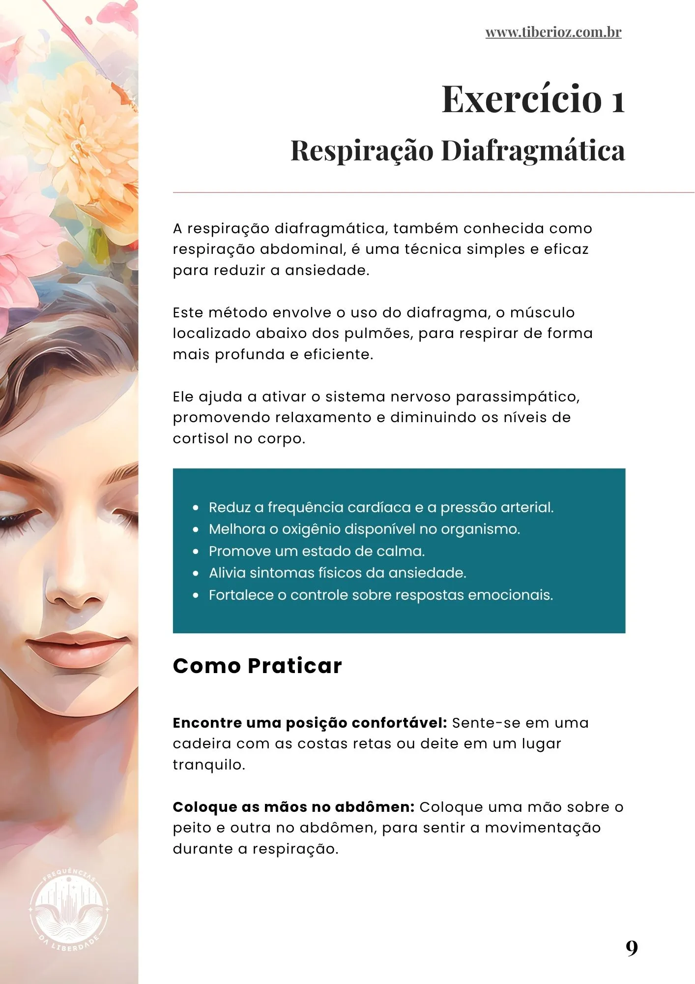 página interna do e-book 60 Exercícios Para Diminuir a Ansiedade