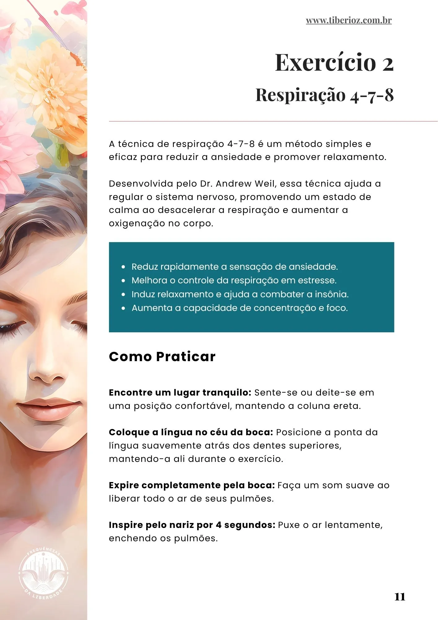 página interna do e-book 60 Exercícios Para Diminuir a Ansiedade