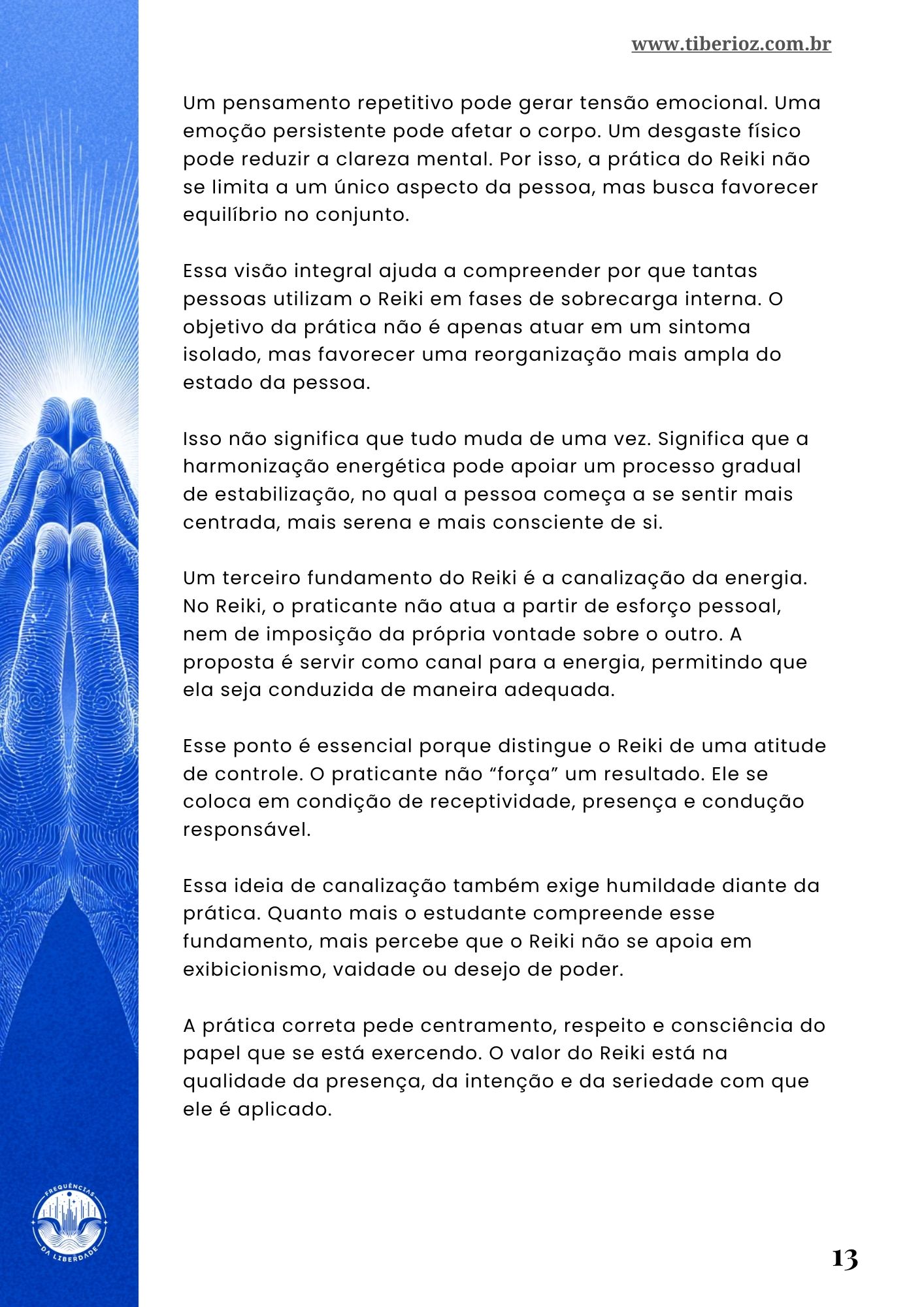 página interna do e-book Guia de Reiki para Iniciantes