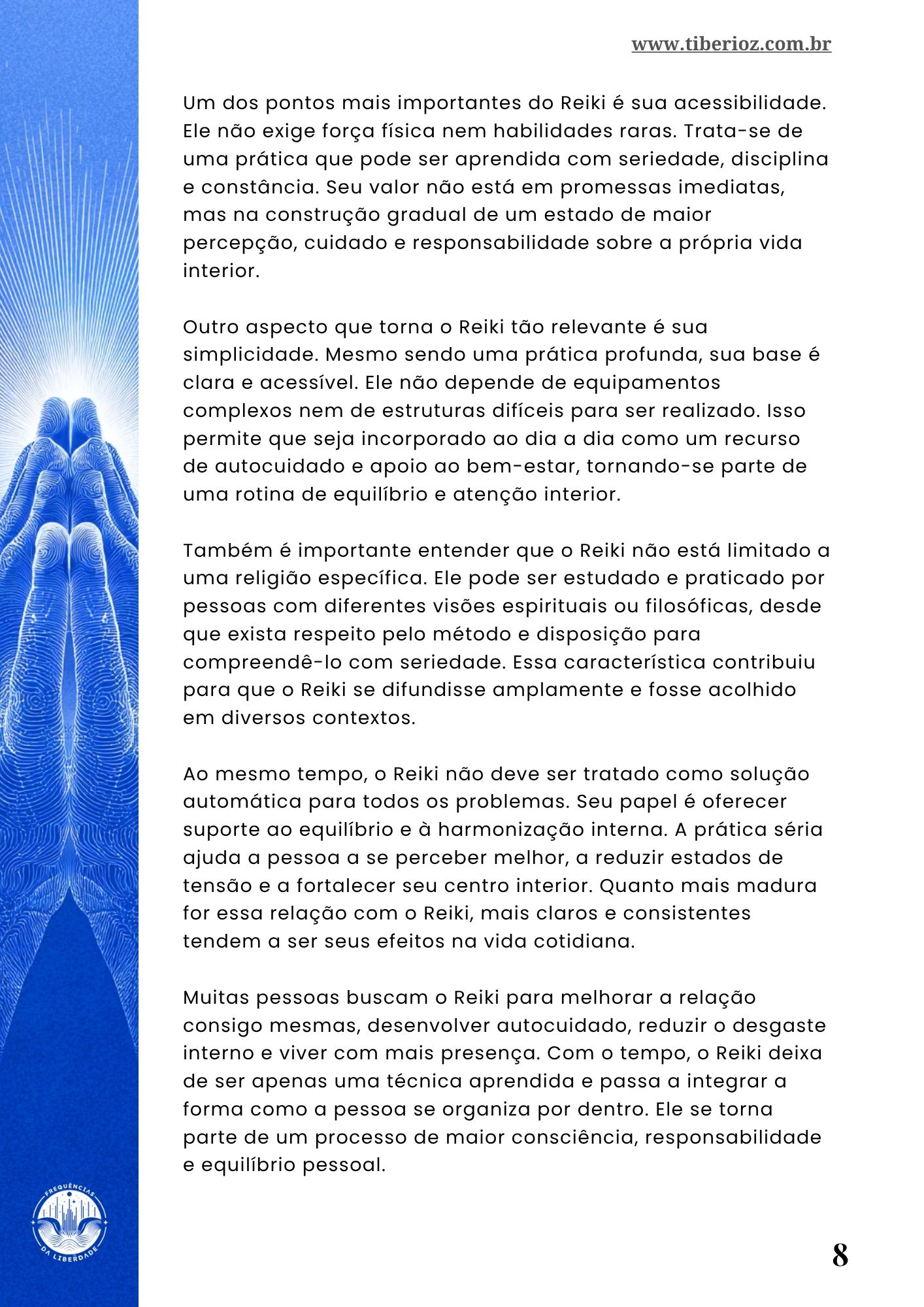 página interna do e-book Guia de Reiki para Iniciantes