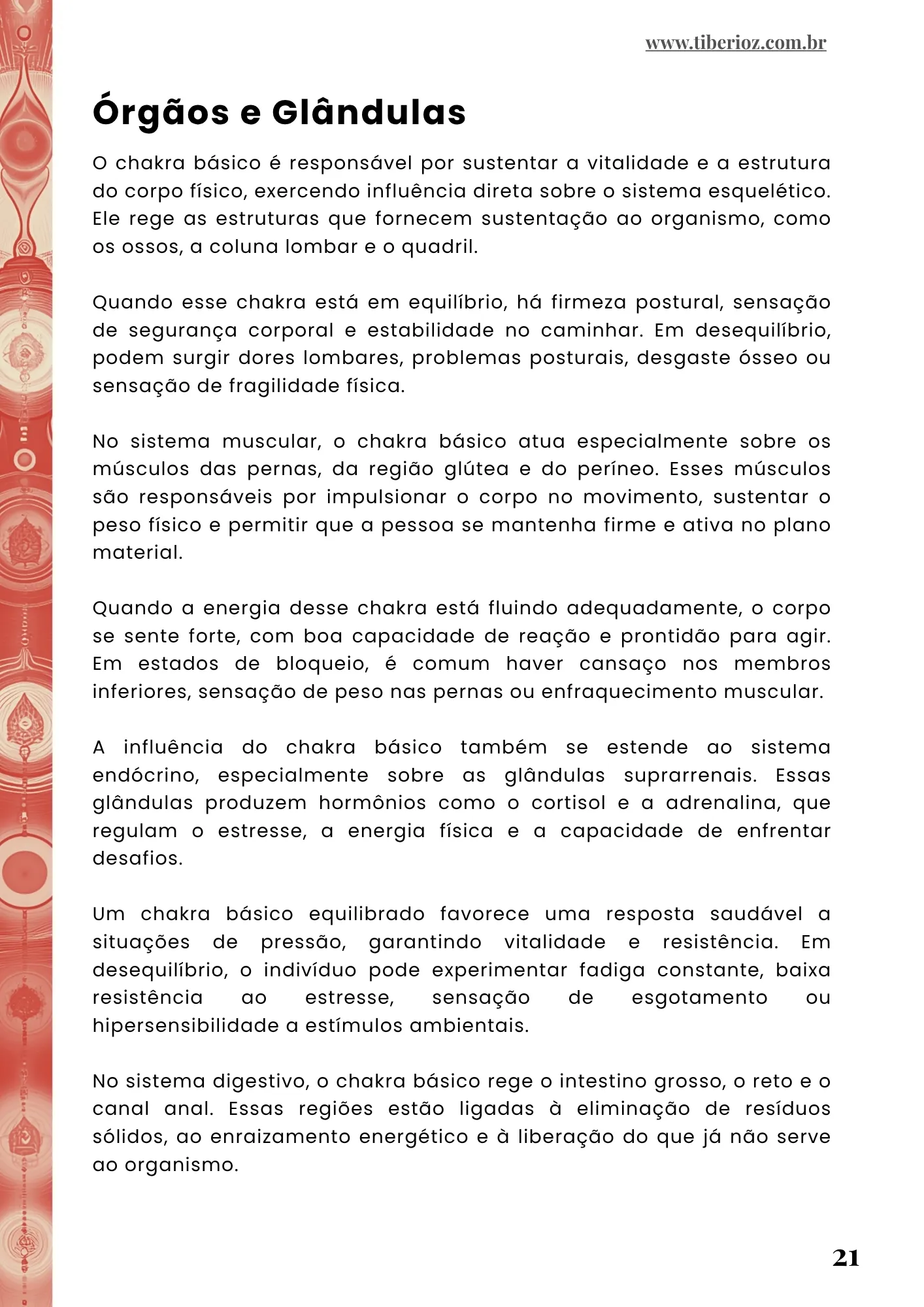 página interna do e-book Manual dos Chakras