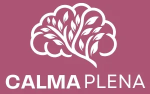 logo calma plena fundo rosa