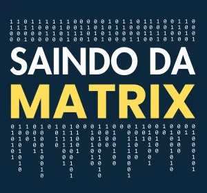 Logo saindo da matrix fundo azul escuro