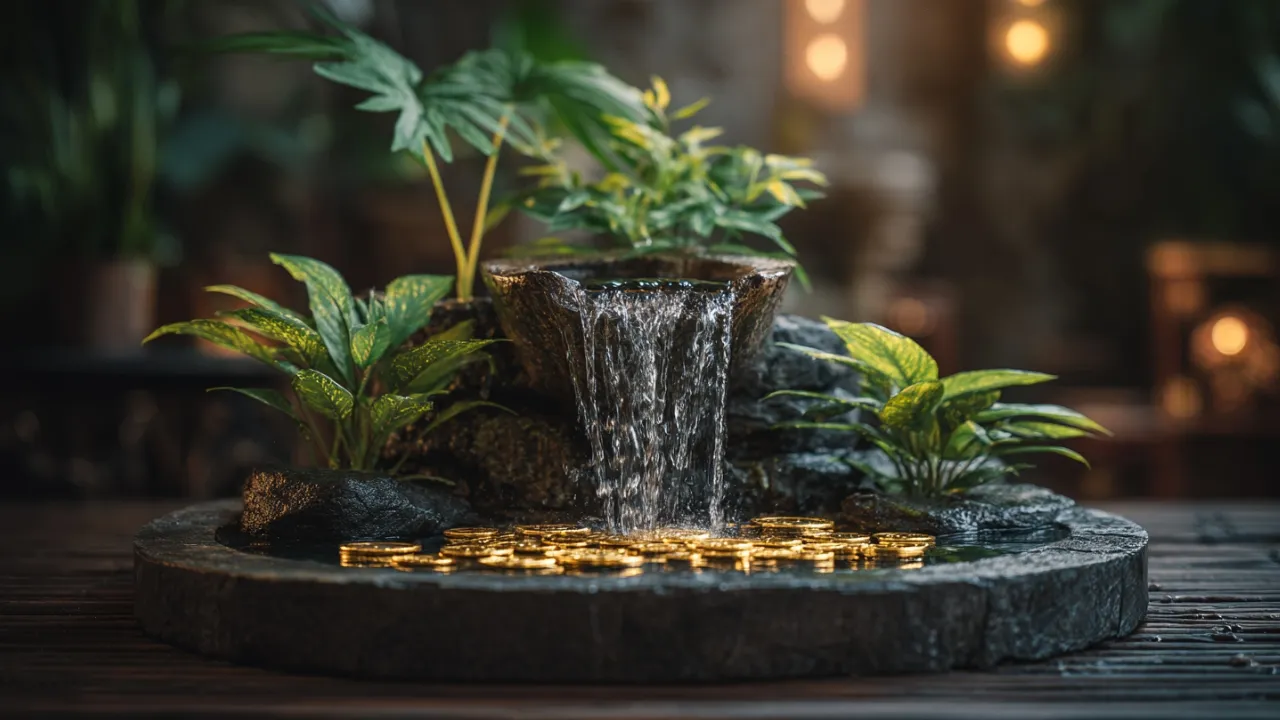 Fonte de água no feng shui