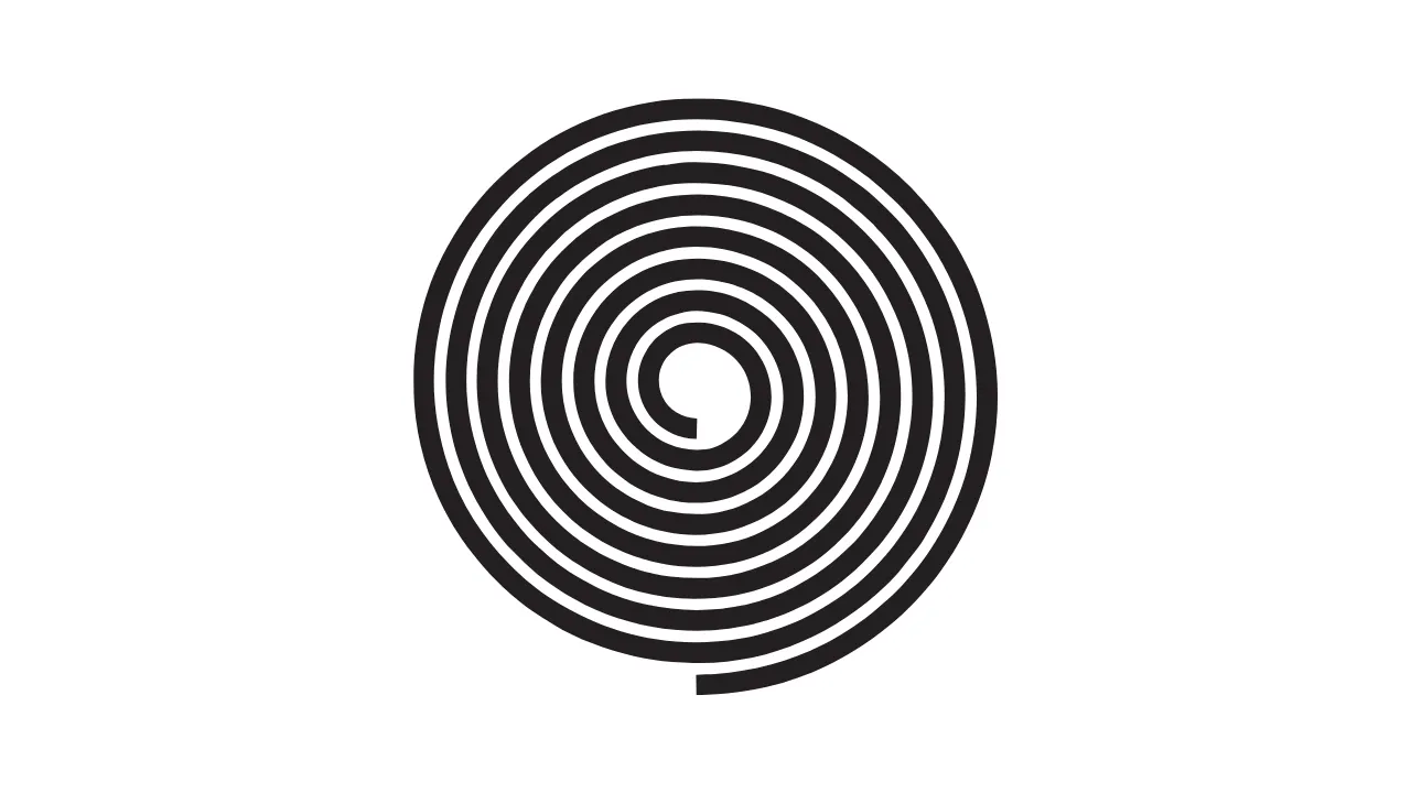 Gráfico de radiestesia espiral