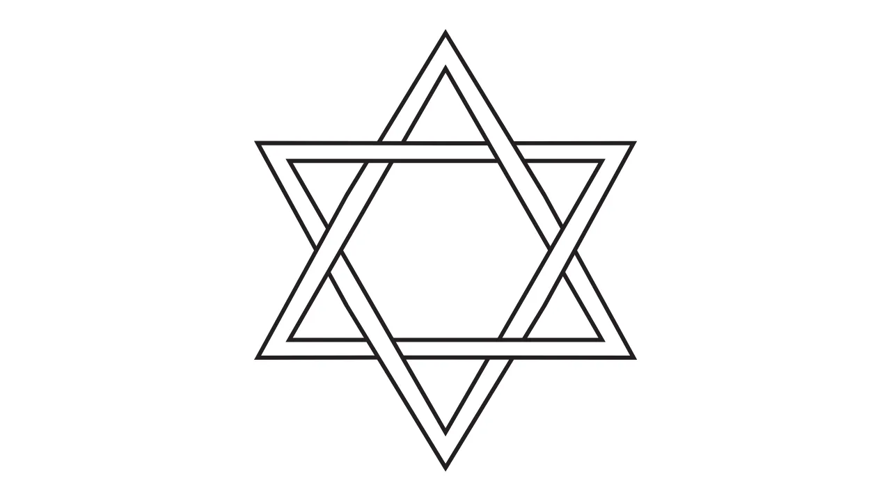 Gráfico de radiestesia hexagrama