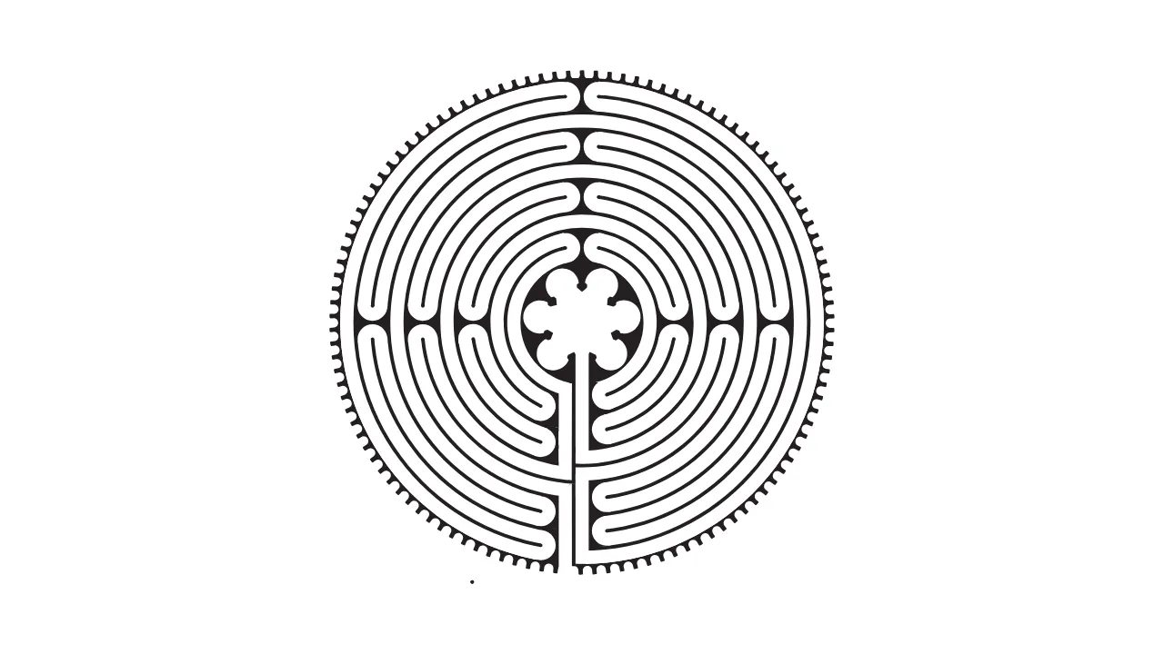 Gráfico de radiestesia labirinto de chartres