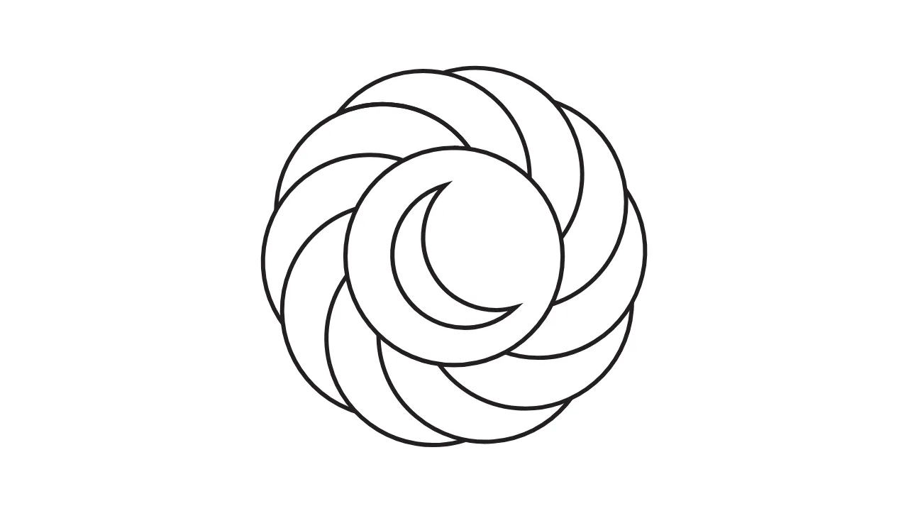Gráfico de radiestesia turbilhão com lua