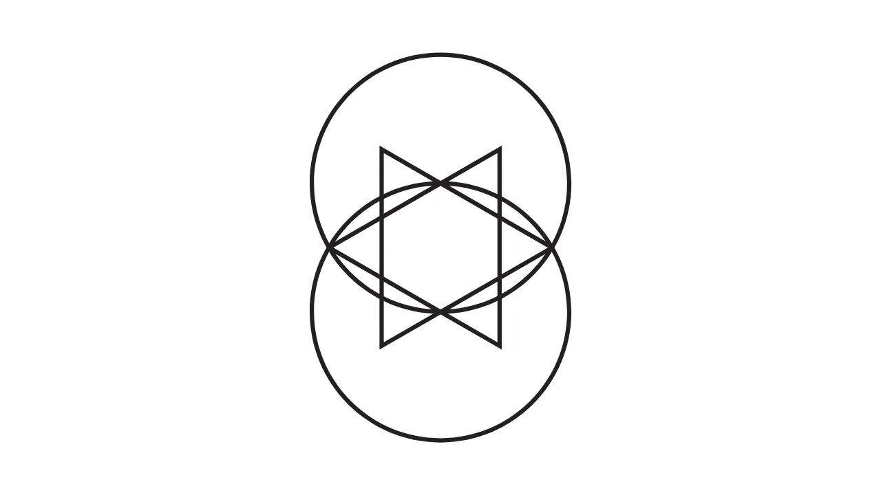 Gráfico de radiestesia vesica piscis