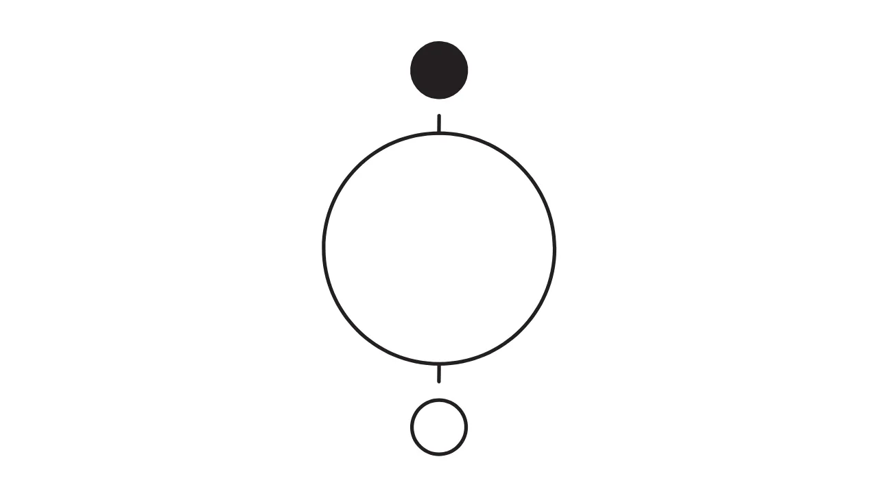 Gráfico de radiestesia aproximador ou circulo