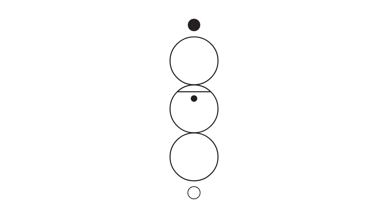 Gráfico de radiestesia tri circulo