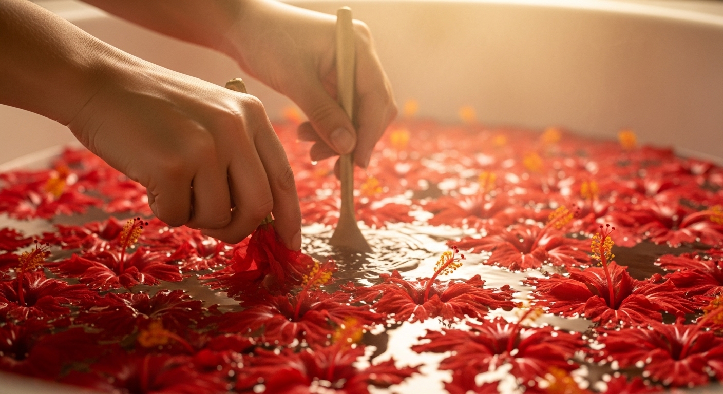 Banho Energético de Amor e Atração Pessoal com Flor de Hibisco
