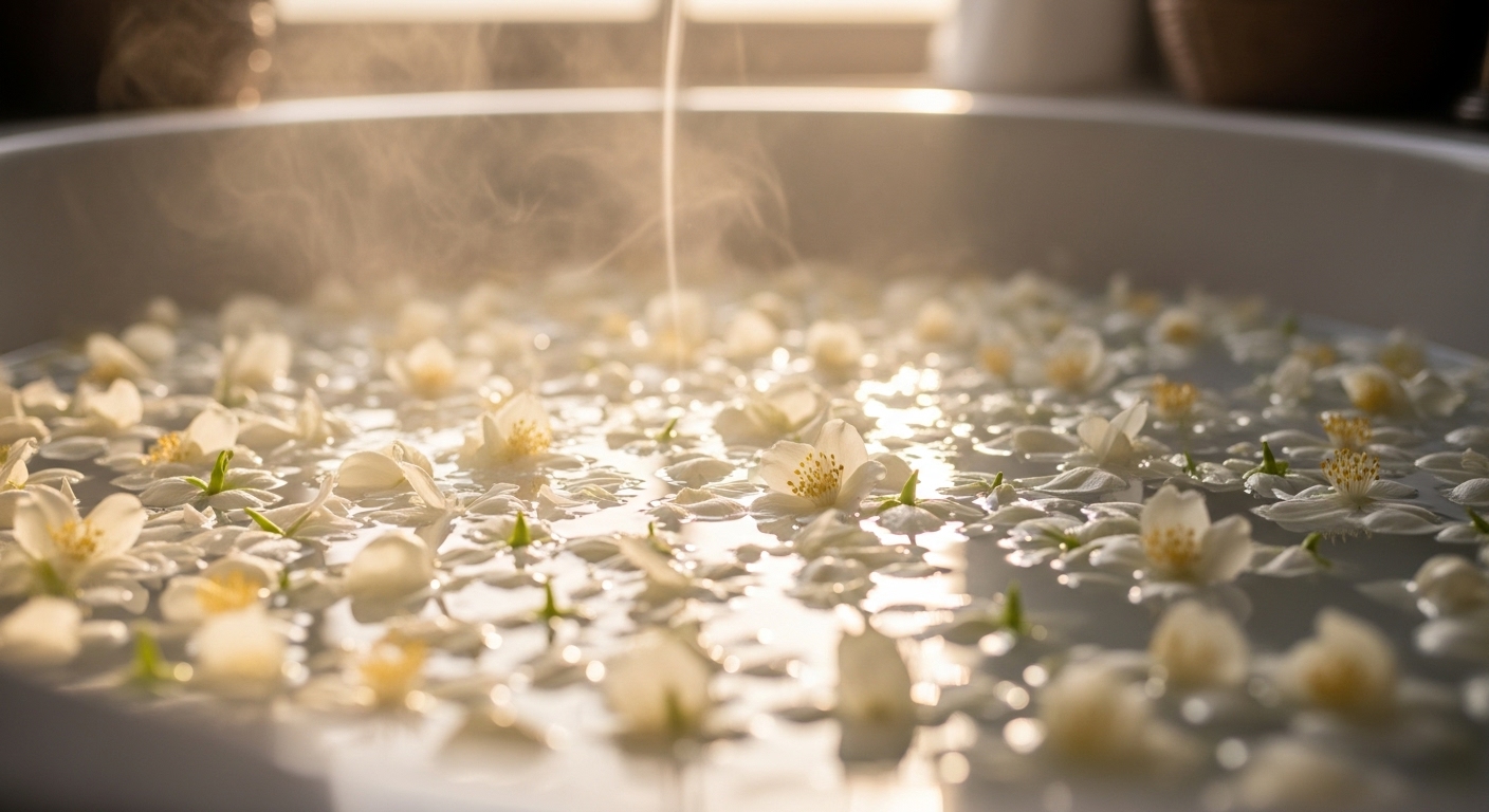 Banho Energético de Amor e Harmonia com Flores de Jasmim