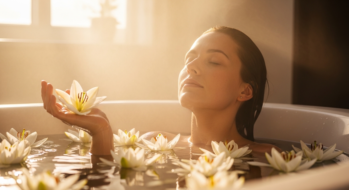 Banho Energético de Paz e Elevação Espiritual com Flor de Lírio
