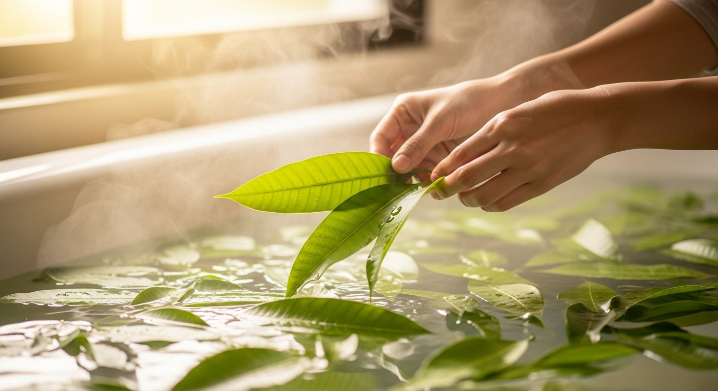 Banho Energético de Prosperidade e Harmonia com Folha da Mangueira